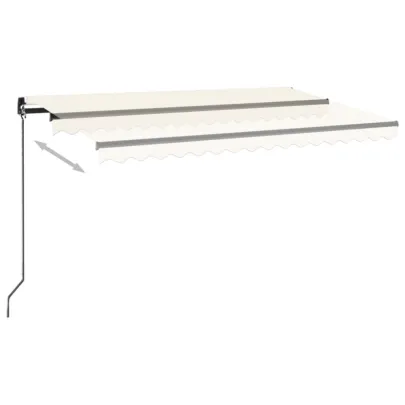 Copertină retractabilă manuală cu LED - 400x350 cm | Livrare gratuită