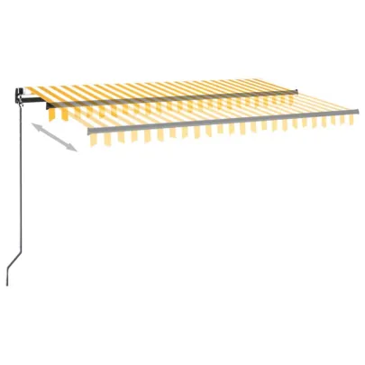 Copertină retractabilă manual cu LED 400x350cm - Livrare gratuită