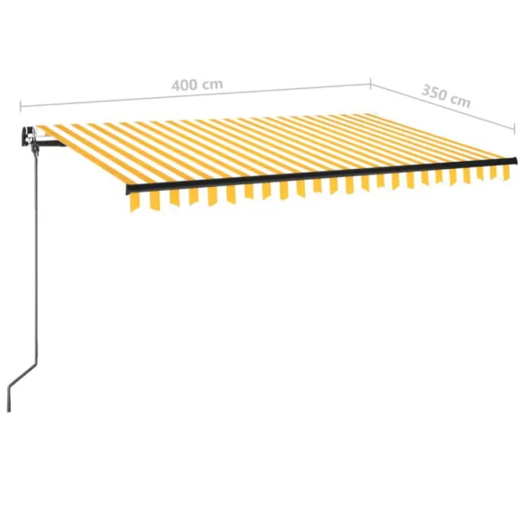 Copertină retractabilă manual cu LED 400x350cm - Livrare gratuită