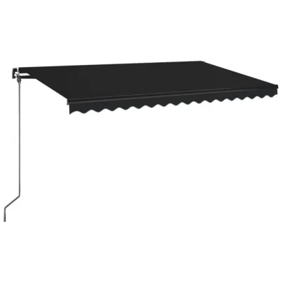 Copertină Retractabilă Manuală cu LED - Antracit 400x350 cm