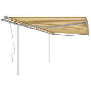 Copertină Retractabilă Manuală 4x3,5m - Galben/Alb