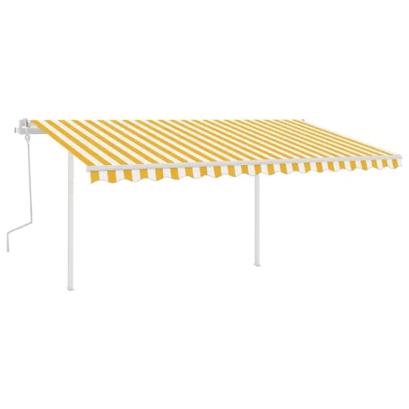 Copertină Retractabilă Manuală 4x3,5m - Galben/Alb