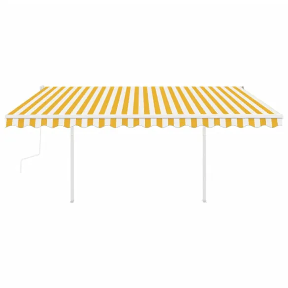 Copertină Retractabilă Manuală 4x3,5m - Galben/Alb