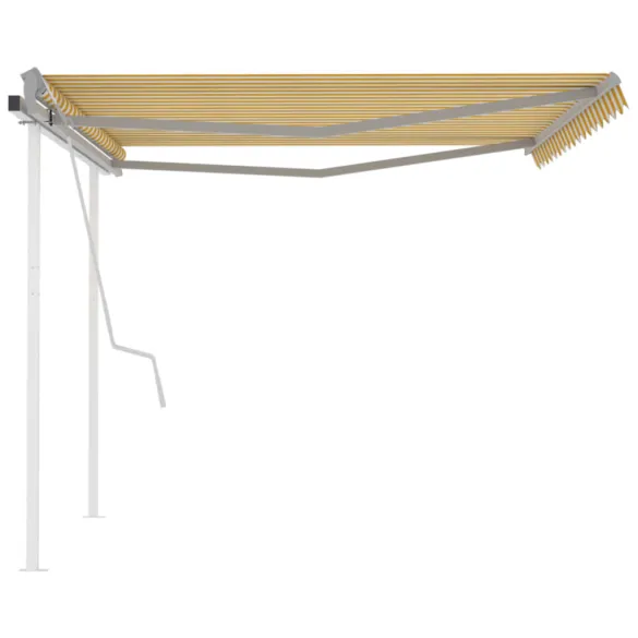 Copertină Retractabilă Manuală 4x3,5m - Galben/Alb