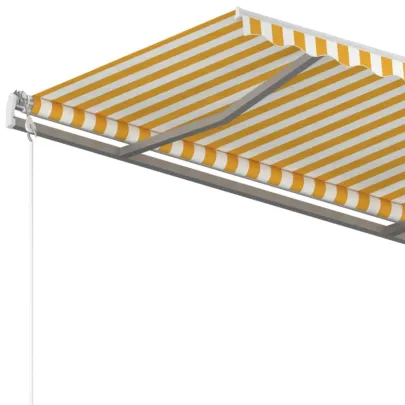 Copertină Retractabilă Manuală 4x3,5m - Galben/Alb