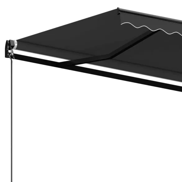 Copertină Retractabilă Manual Antracit 450x350 cm - Livrare Gratuită