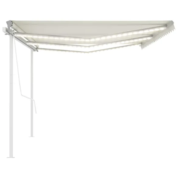 Copertină Automată cu Senzor Vânt și LED - 6x3m - Livrare Gratuită