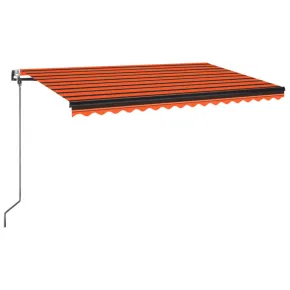 Copertină Automată Retractabilă 450x350 cm - Portocaliu/Maro 2