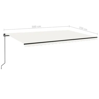 Copertină Retractabilă Manual 500x350 cm - Livrare Gratuită