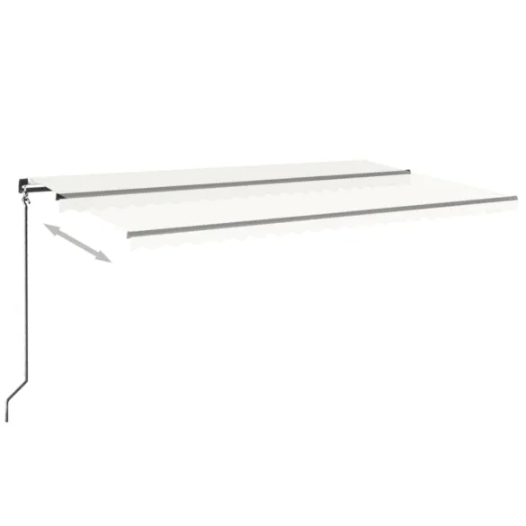 Copertină retractabilă manuală cu LED - 500x350 cm