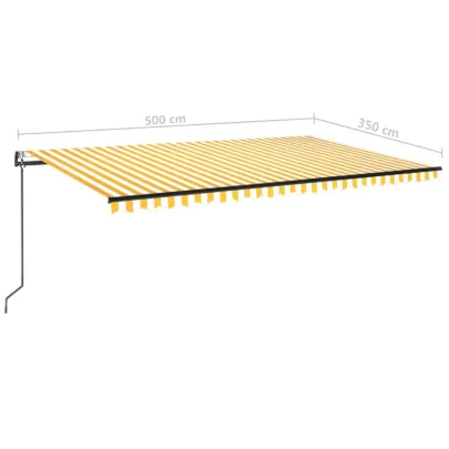 Copertină retractabilă automată 500x350 cm - Livrare gratuită