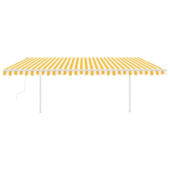 Copertină Automată Retractabilă Exterior - 5x3 m - Galben/Alb