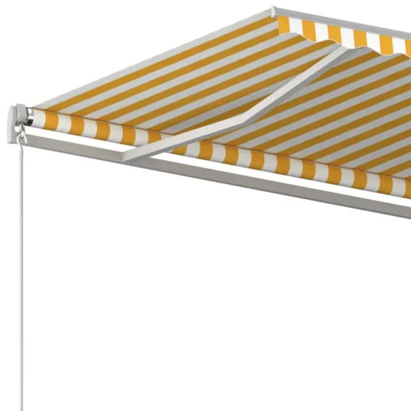 Copertină Automată Retractabilă Exterior - 5x3 m - Galben/Alb