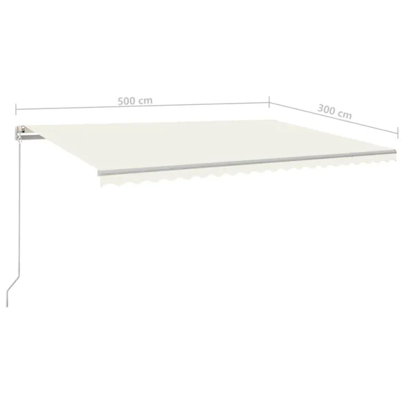 Copertină Retractabilă Automată cu Telecomandă - 5x3 m - Crem