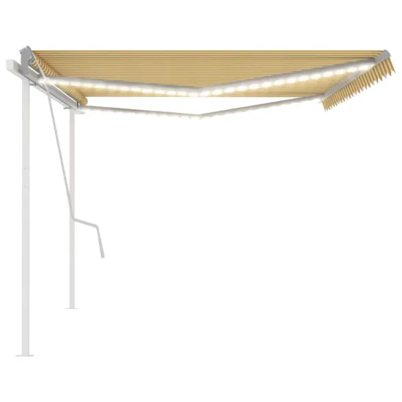 Copertină Retractabilă Manual cu LED - 5x3 m | Livrare Gratuită