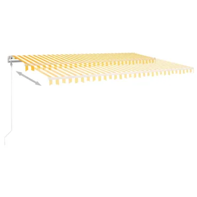Copertină Retractabilă Manual cu LED - 5x3 m | Livrare Gratuită
