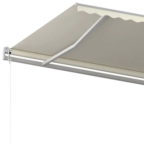 Copertină retractabilă manual cu stâlpi - 5x3 m - Livrare gratuită