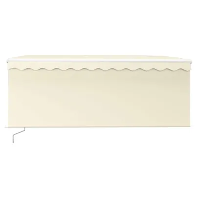 Copertină retractabilă manual cu stor crem 3x2,5 m