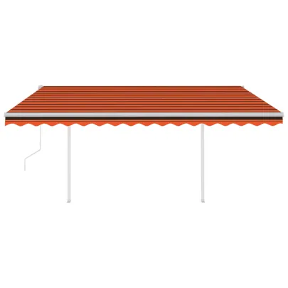 Copertină automată retractabilă - 4,5x3 m - Portocaliu/Maro