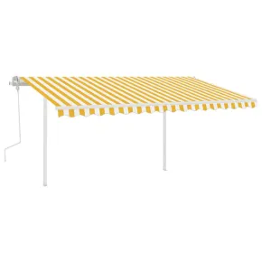 Copertină retractabilă manual cu LED - 4,5x3 m - Livrare gratuită 2