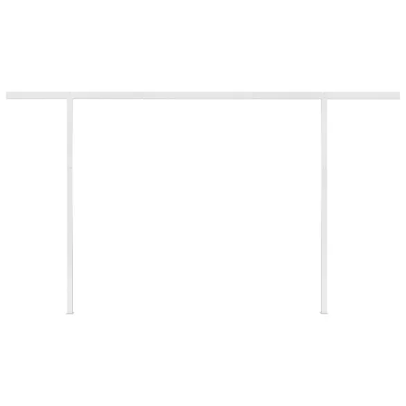 Copertină retractabilă manual cu LED - 4,5x3 m - Livrare gratuită