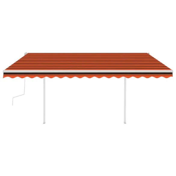 Copertină Retractabilă Manual 4,5x3m - Portocaliu/Maro