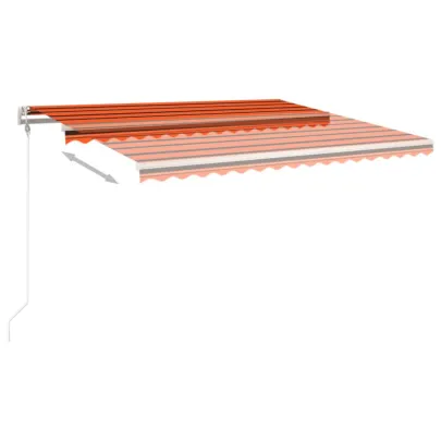 Copertină Retractabilă Manual 4,5x3m - Portocaliu/Maro