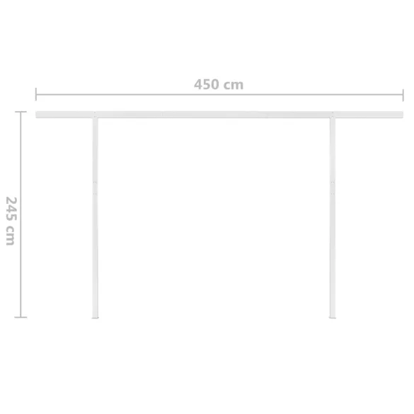 Copertină Retractabilă Manual 4,5x3m - Portocaliu/Maro