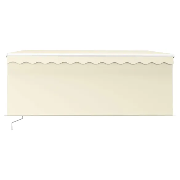 Copertină Retractabilă Manuală cu LED și Stor - Crem