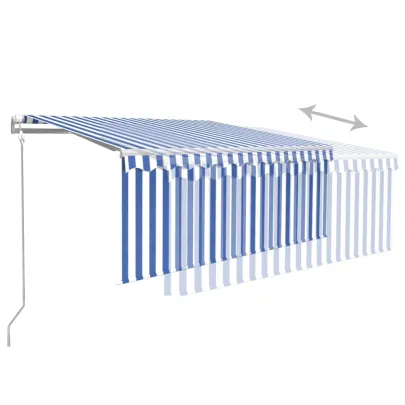 Copertină retractabilă automată cu stor - 3,5x2,5 m