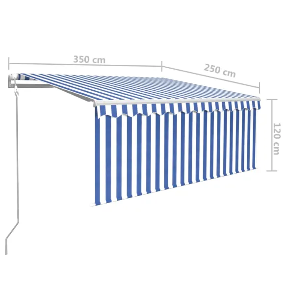Copertină retractabilă automată cu stor - 3,5x2,5 m