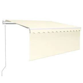 Copertină Automată Retractabilă cu Stor - Crem 3,5x2,5 m 2