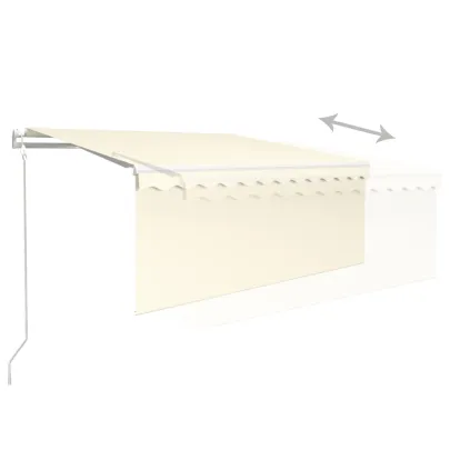 Copertină Automată Retractabilă cu Stor - Crem 3,5x2,5 m