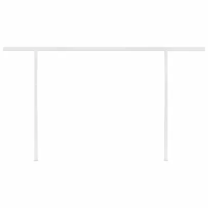 Copertină Automată Retractabilă 4x3m - Galben/Alb cu Telecomandă