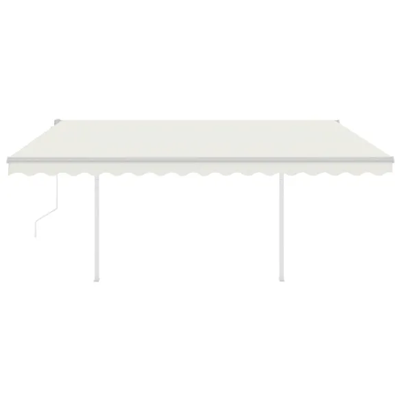 Copertină Automată Retractabilă cu Stâlpi - 4x3 m - Crem