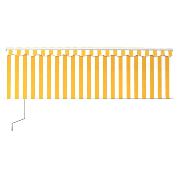 Copertină Retractabilă Automată cu Stor 4x3m - Galben/Alb
