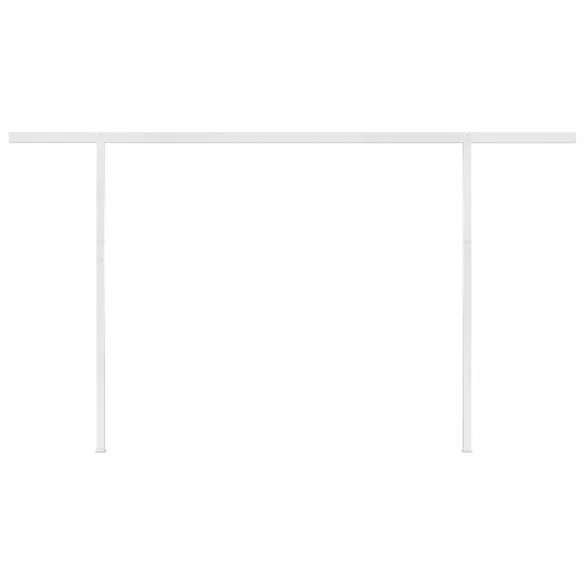 Copertină retractabilă manual cu LED galben-alb 4x3 m