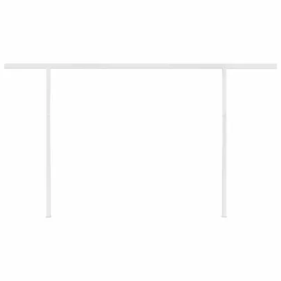 Copertină retractabilă manual cu LED galben-alb 4x3 m