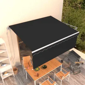 Copertină Retractabilă Automată cu Stor Antracit 4x3m | Livrare Gratuită