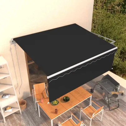Copertină Retractabilă Automată cu Stor Antracit 4x3m | Livrare Gratuită