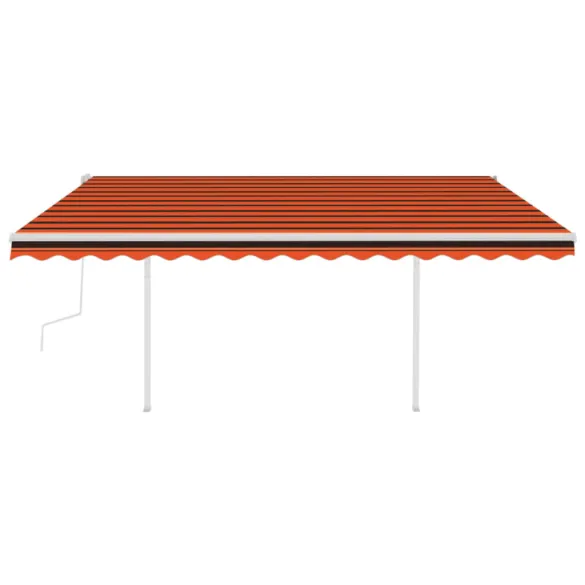 Copertină Retractabilă Manuală Portocaliu/Maro 4x3m