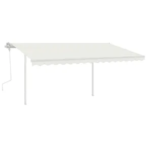 Copertină retractabilă manual cu stâlpi - 4x3 m 2