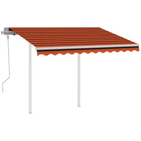 Copertină Retractabilă Manuală 3,5x2,5m - Portocaliu/Maro 2
