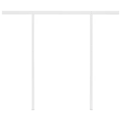 Copertină retractabilă manual cu stâlpi - Crem 3,5x2,5 m