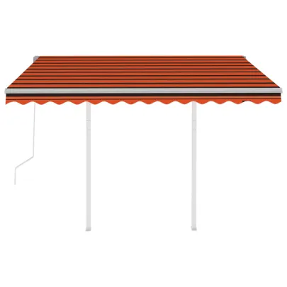 Copertină Retractabilă Automată 3x2,5m - Portocaliu/Maro
