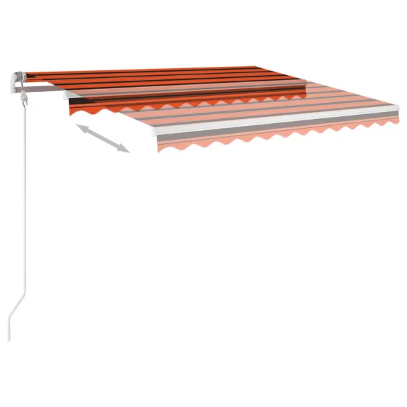 Copertină retractabilă manual cu LED pentru exterior 3x2,5m