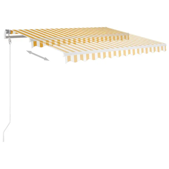 Copertină retractabilă manual cu LED - 3x2,5m - Livrare gratuită