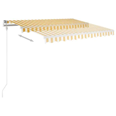 Copertină retractabilă manual cu LED - 3x2,5m - Livrare gratuită