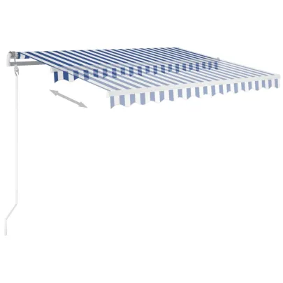 Copertină retractabilă manuală cu LED pentru terasă 3x2,5m