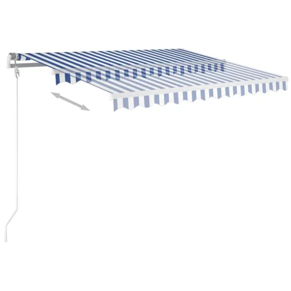 Copertină Retractabilă Manuală 3x2,5m - Albastru/Alb